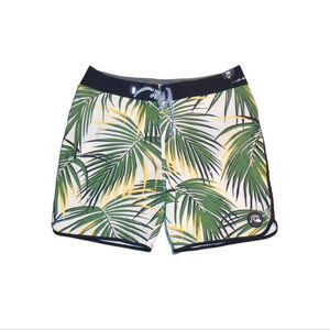 Quicksilver Swim trunks Dry flight Palms Leafs Print Men's shorts Size 36
